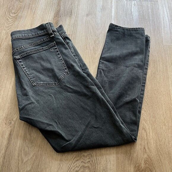 Rag & Bone Standard Issue Fit 1 Jeans Mens 31 X 28 Extra Slim Black Button Fly - Picture 1 of 11